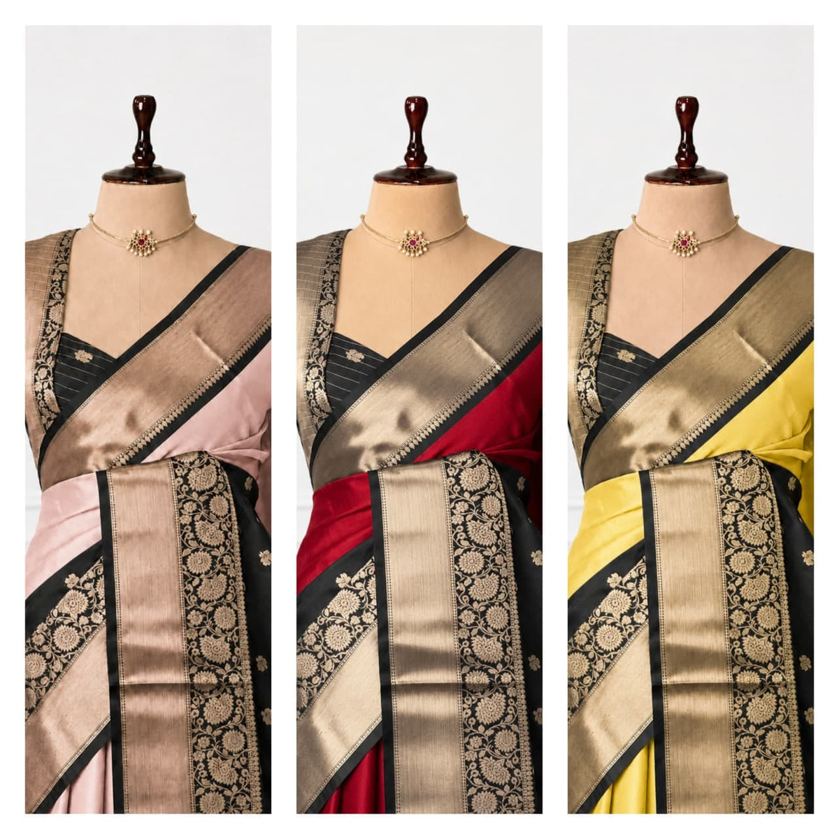Half & Half Semi Katan Soft Silk Saree