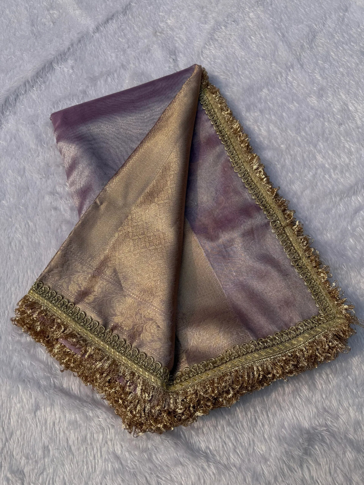 Lavander Maharani Tissue Saree