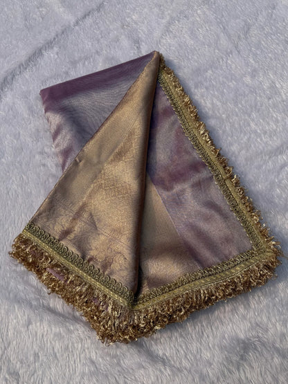 Lavander Maharani Tissue Saree