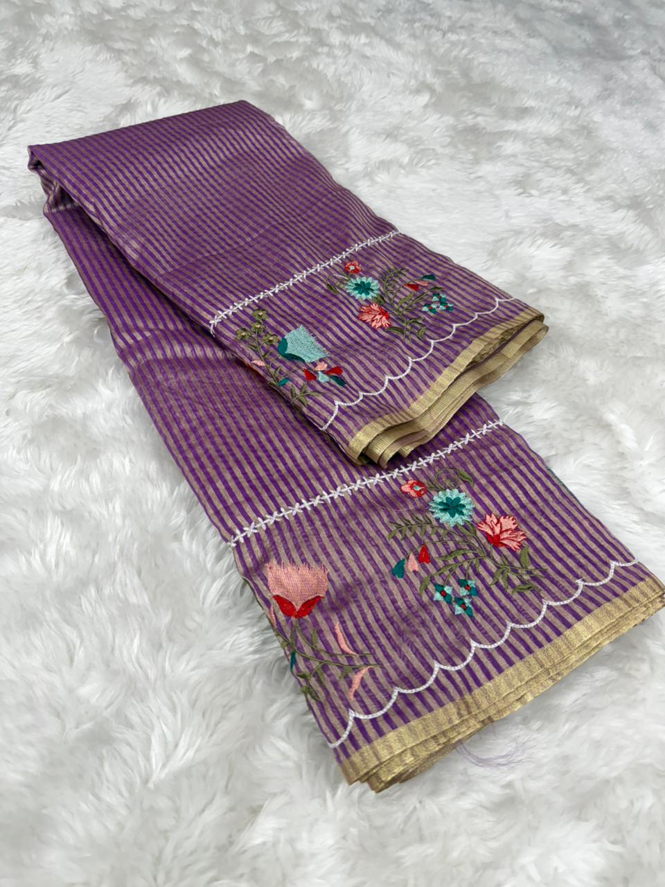 Beautiful Banarasi Organza Tissue Saree