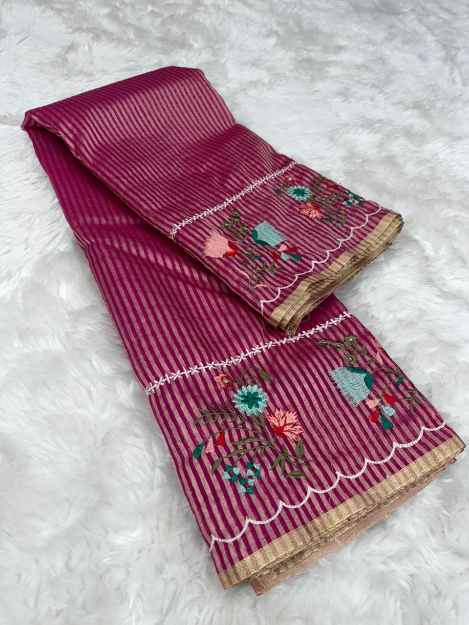 Beautiful Banarasi Organza Tissue Saree