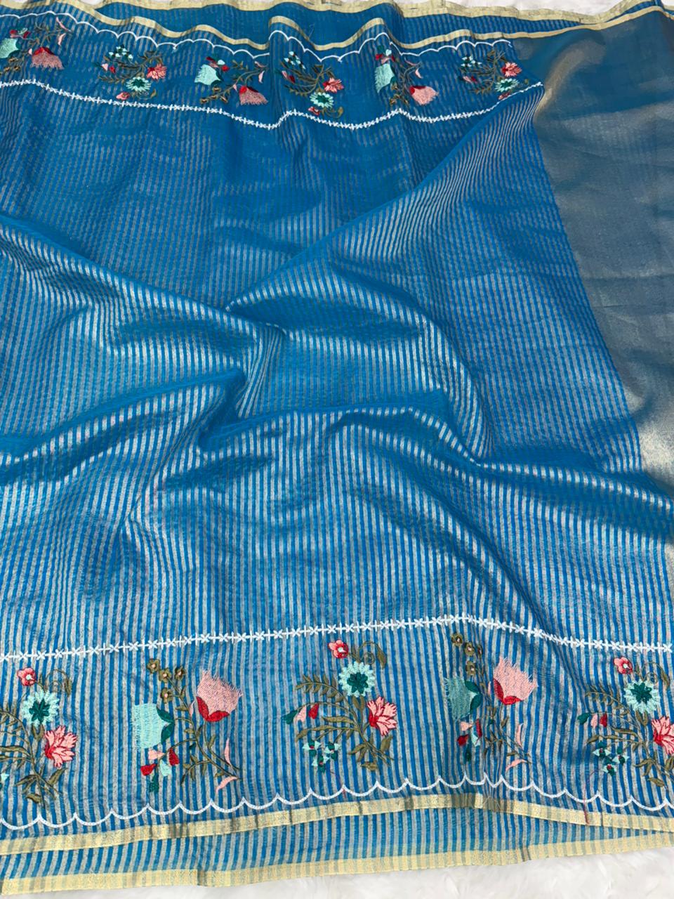 Beautiful Banarasi Organza Tissue Saree