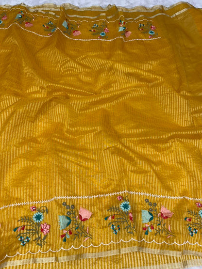 Beautiful Banarasi Organza Tissue Saree