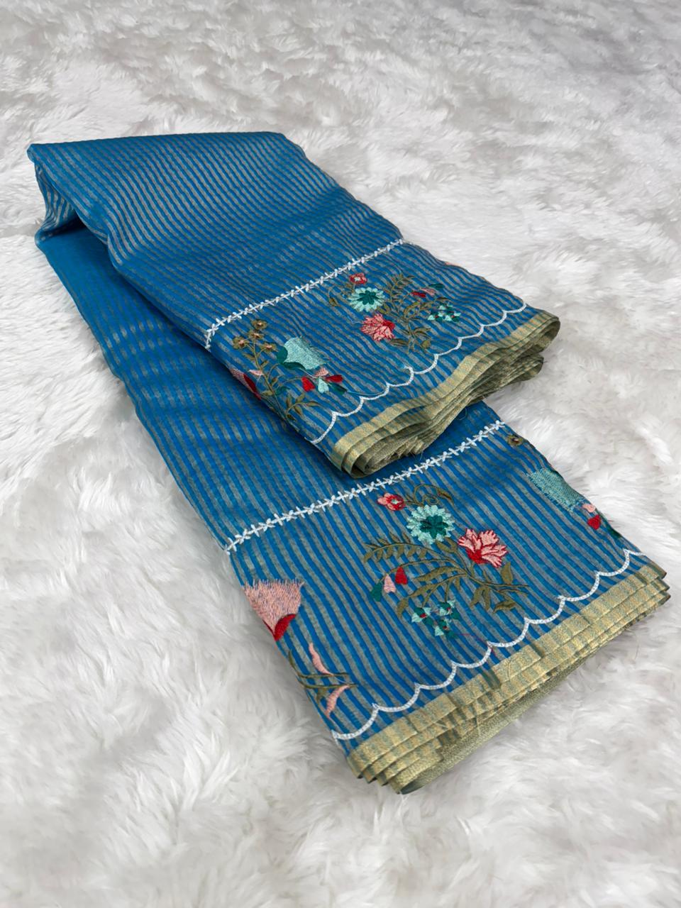 Beautiful Banarasi Organza Tissue Saree