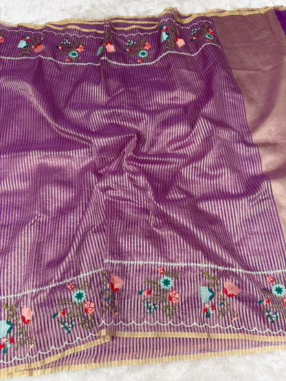 Beautiful Banarasi Organza Tissue Saree