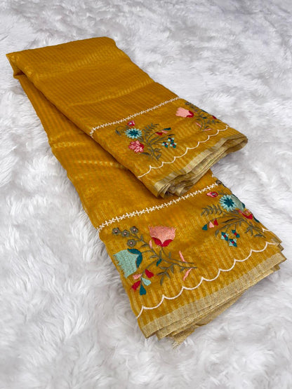 Beautiful Banarasi Organza Tissue Saree