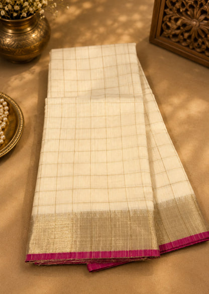 Banarasi Mangalgiri Soft Silk Saree