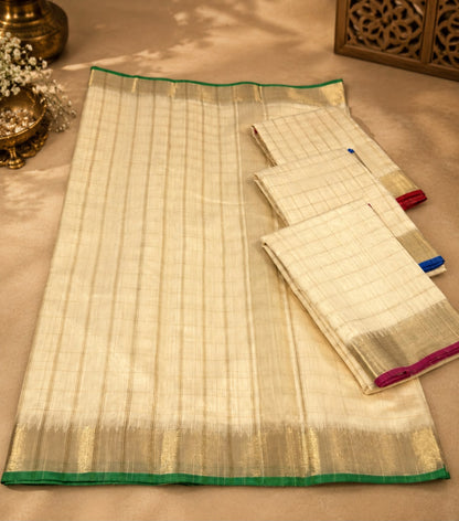 Banarasi Mangalgiri Soft Silk Saree
