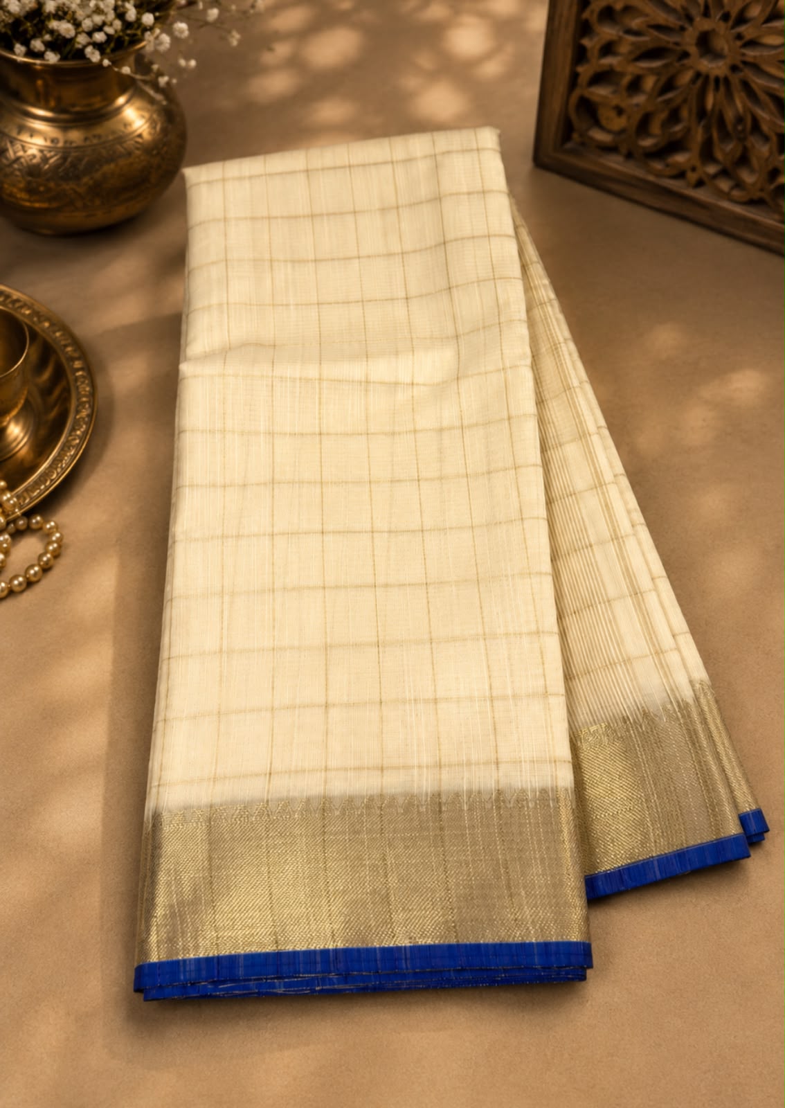 Banarasi Mangalgiri Soft Silk Saree