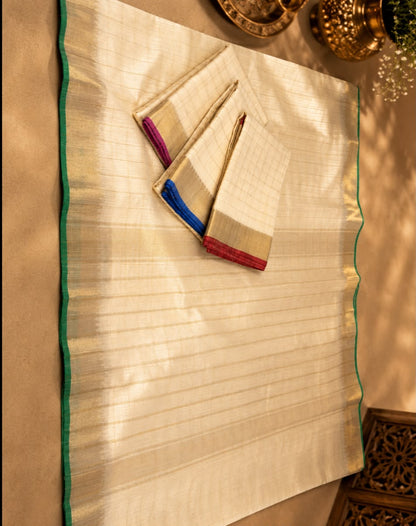 Banarasi Mangalgiri Soft Silk Saree