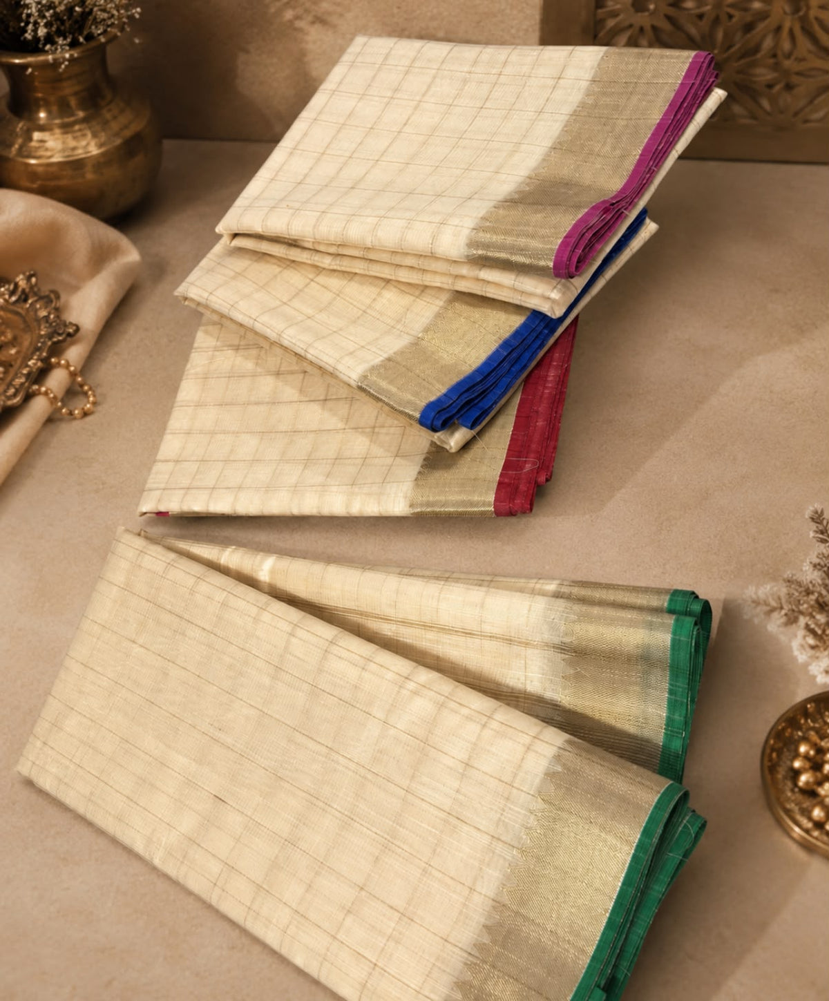 Banarasi Mangalgiri Soft Silk Saree