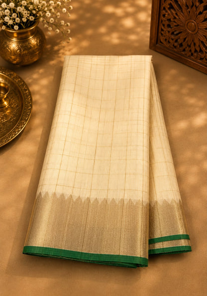 Banarasi Mangalgiri Soft Silk Saree