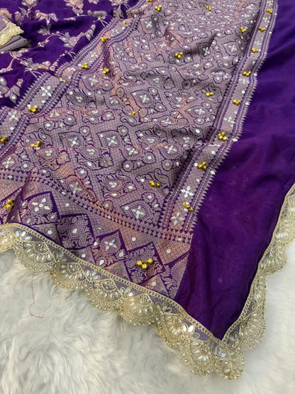 Warm Silk Floral Gungroo Saree