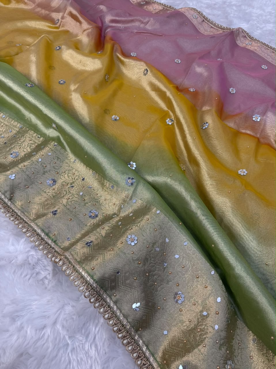 Tissue Multi Color Saree