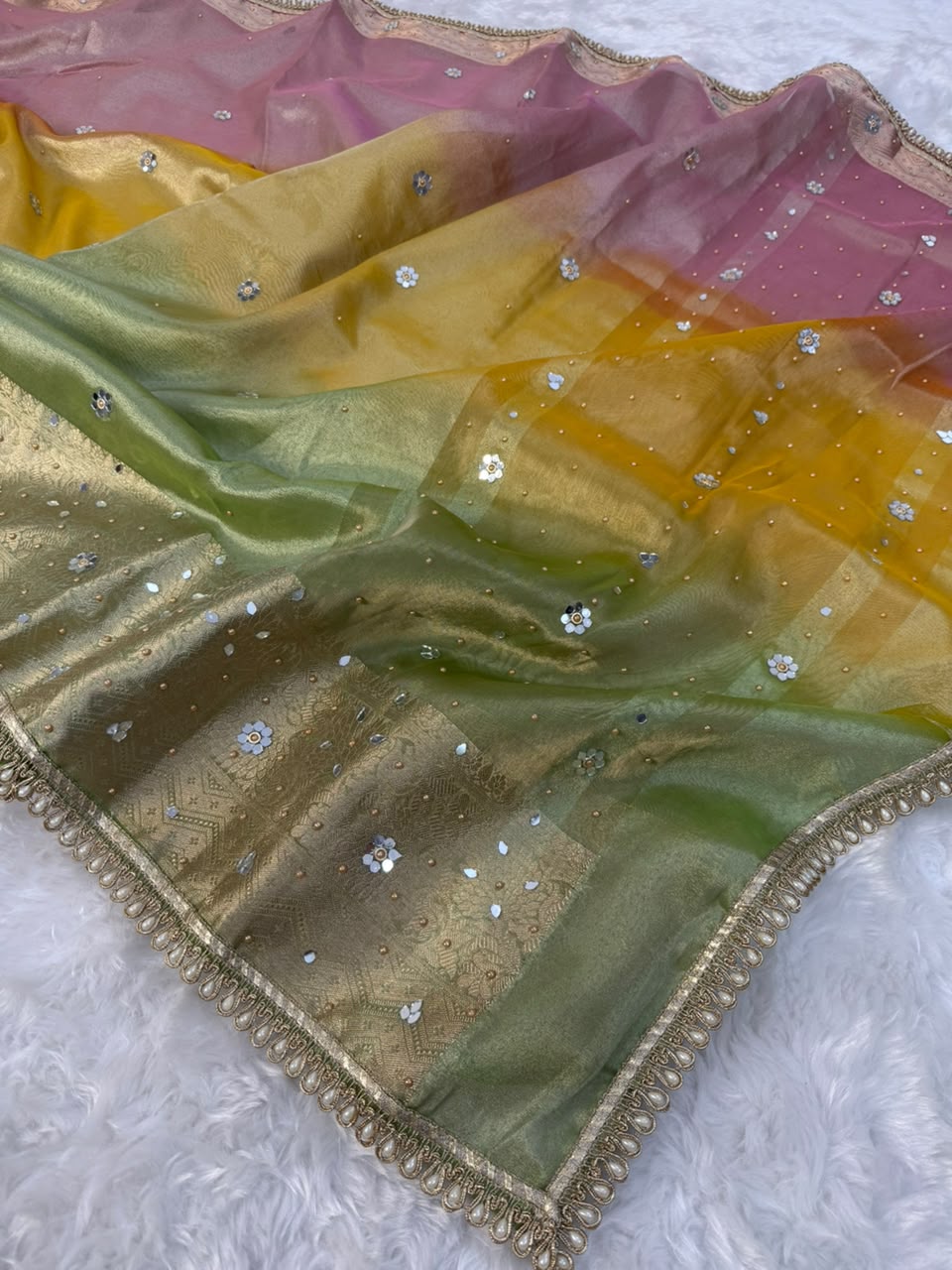 Tissue Multi Color Saree