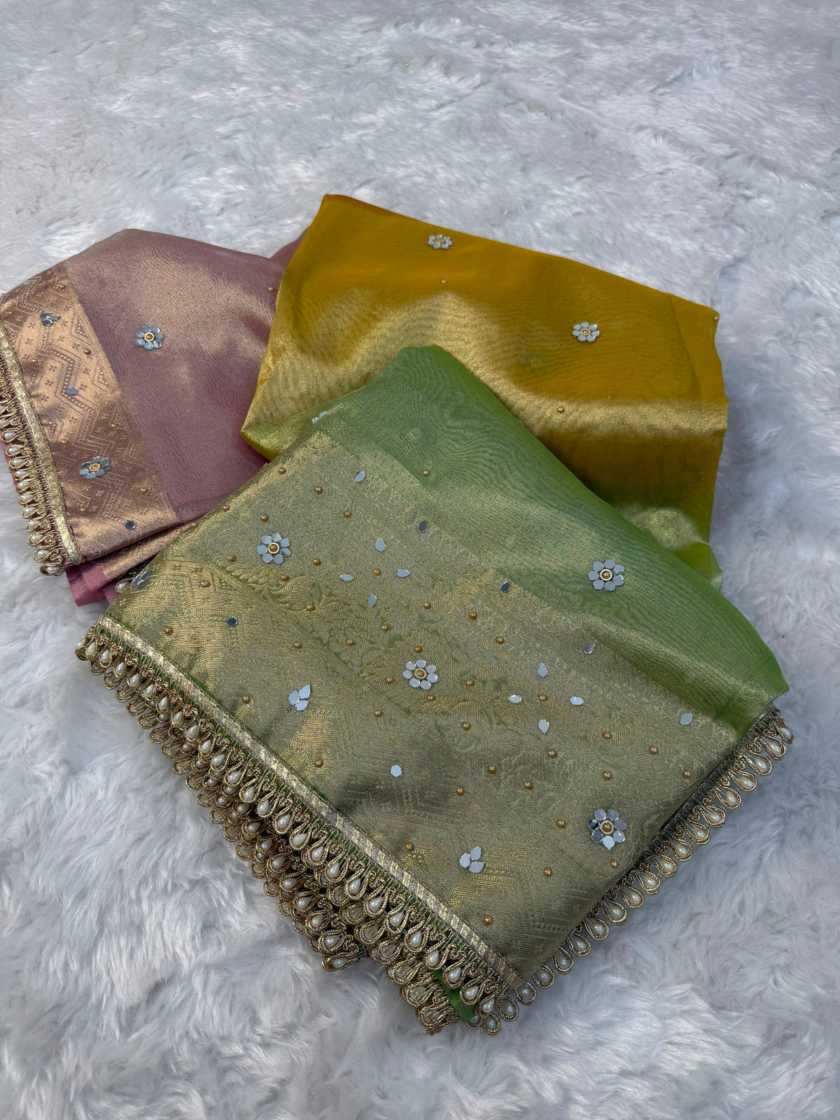 Tissue Multi Color Saree