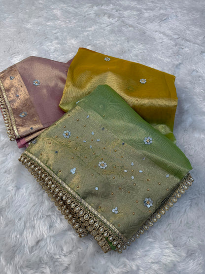 Tissue Multi Color Saree
