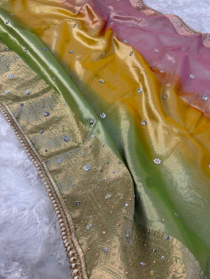 Tissue Multi Color Saree