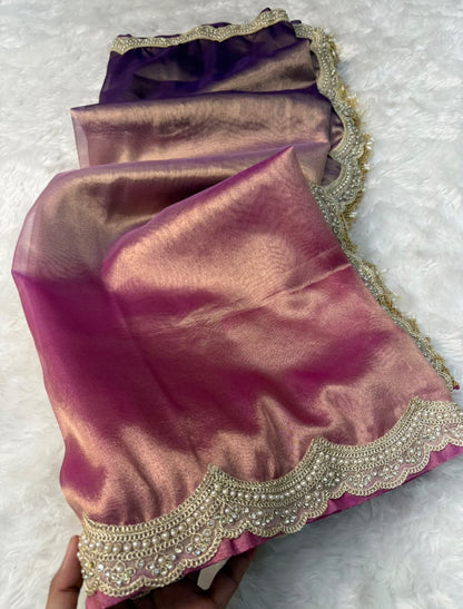 Multi Color Light Weight Tissue Saree