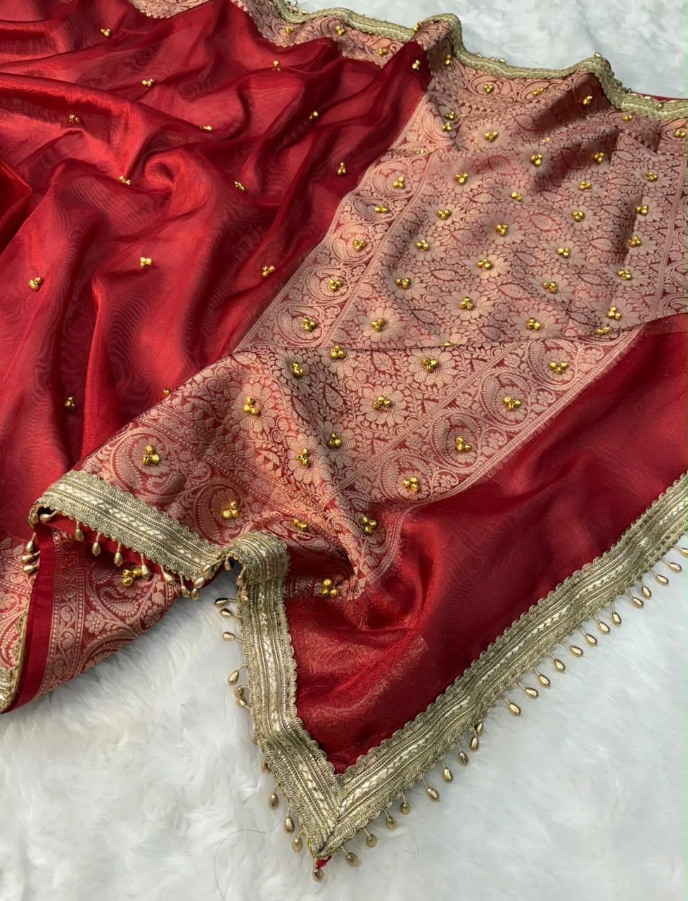 Royal Ghoongru Tissue Saree