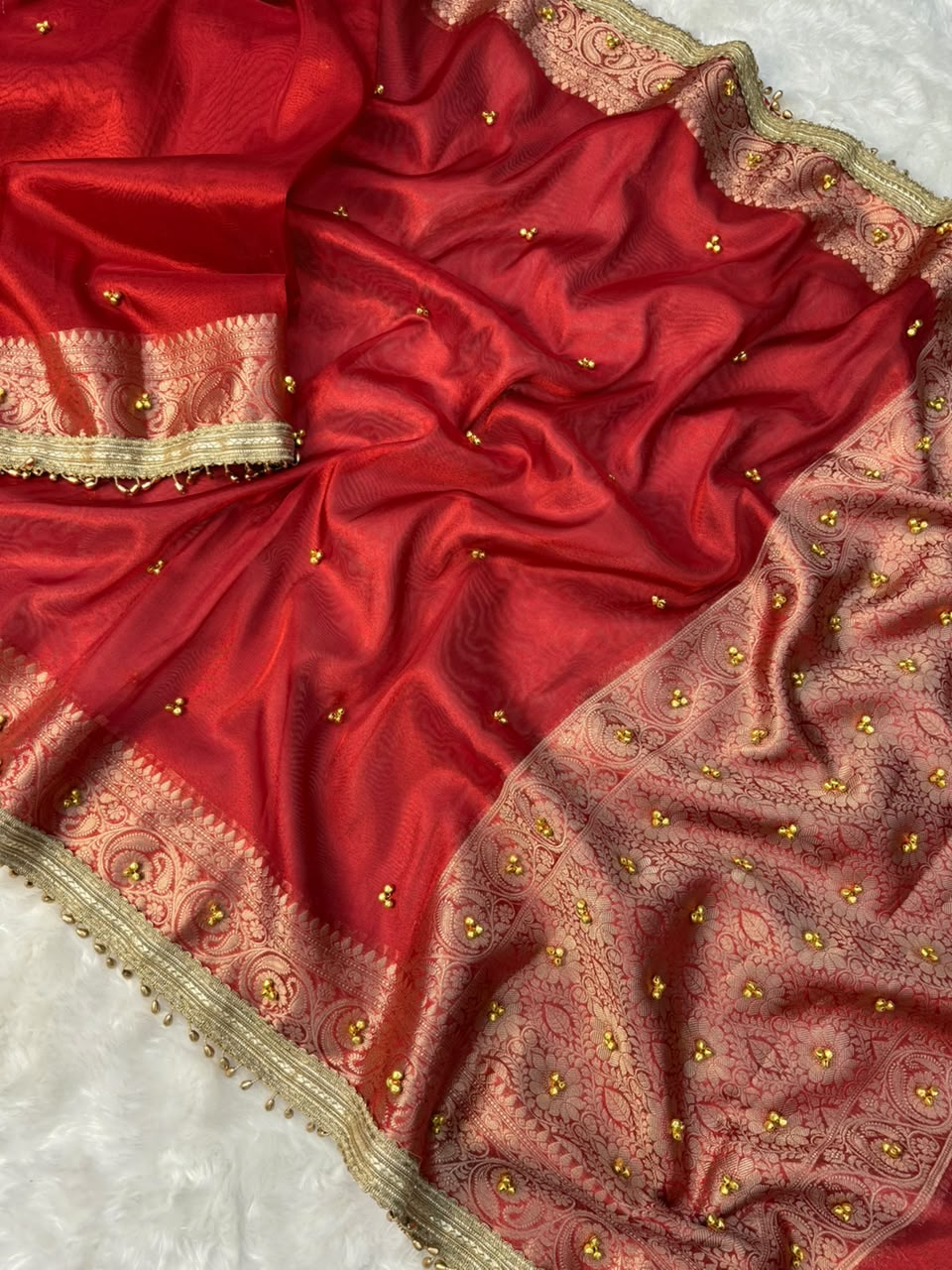 Royal Ghoongru Tissue Saree