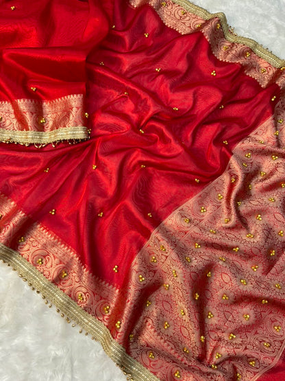 Royal Ghoongru Tissue Saree
