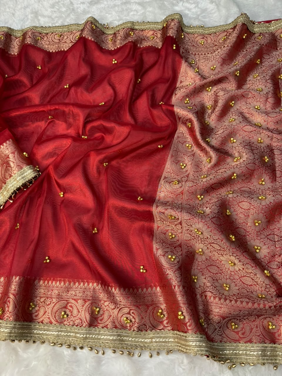 Royal Ghoongru Tissue Saree