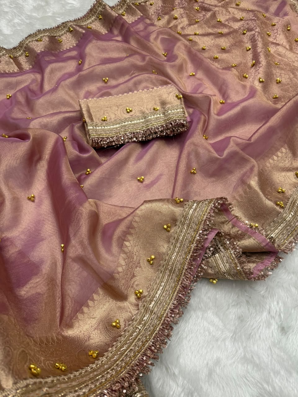 Royal Ghoongru Tissue Saree
