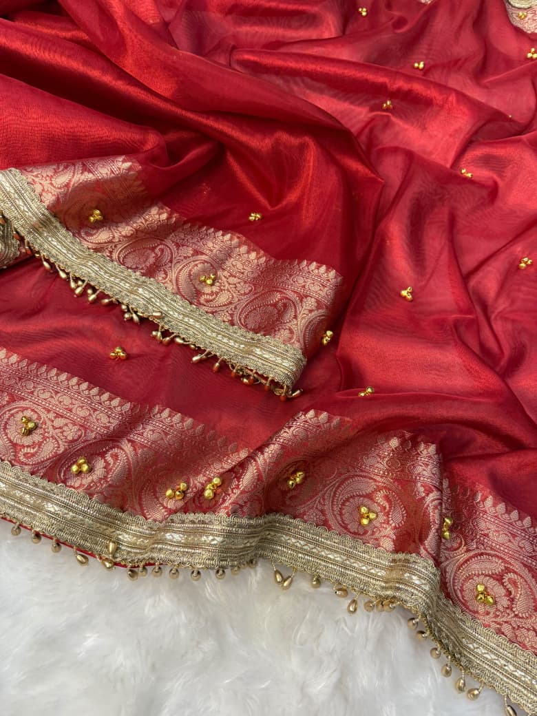 Royal Ghoongru Tissue Saree