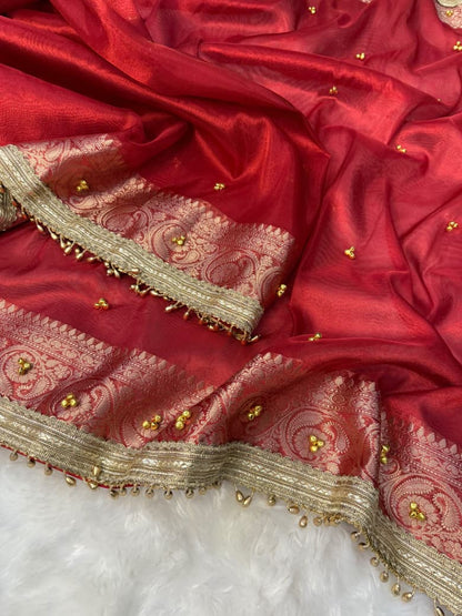 Royal Ghoongru Tissue Saree