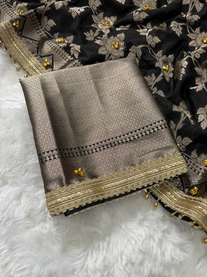Royal Warm Silk Silver Zari Saree