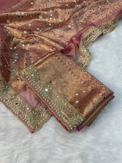 Premium Banarasi Glass Tissue Saree