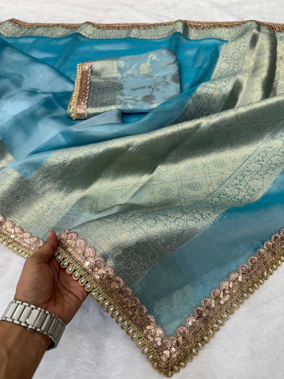 Premium Banarasi Tissue Saree