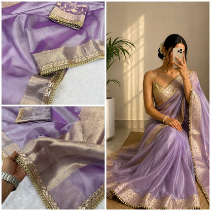 Premium Banarasi Tissue Saree