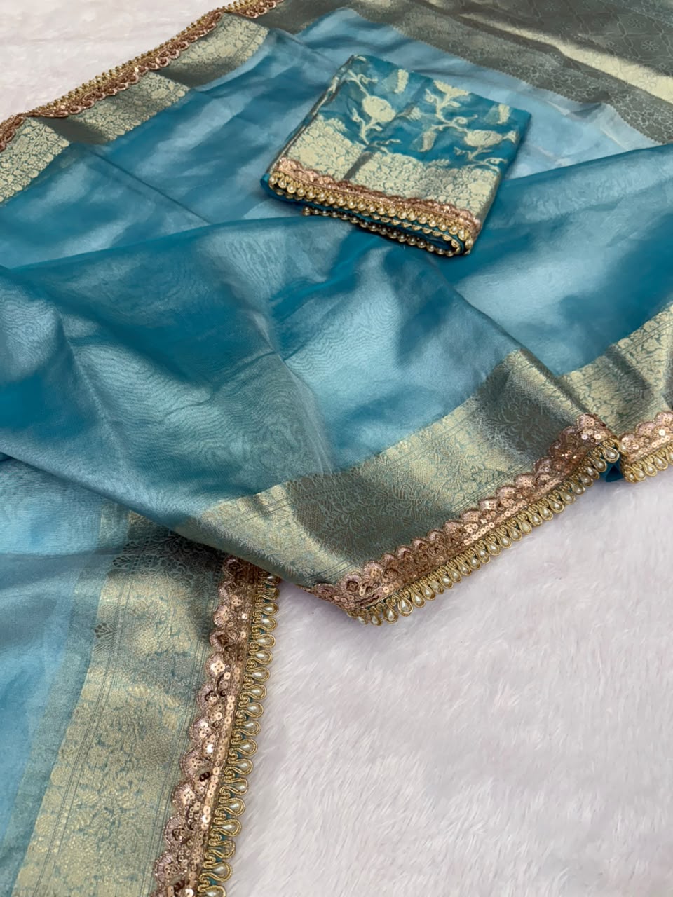 Premium Banarasi Tissue Saree