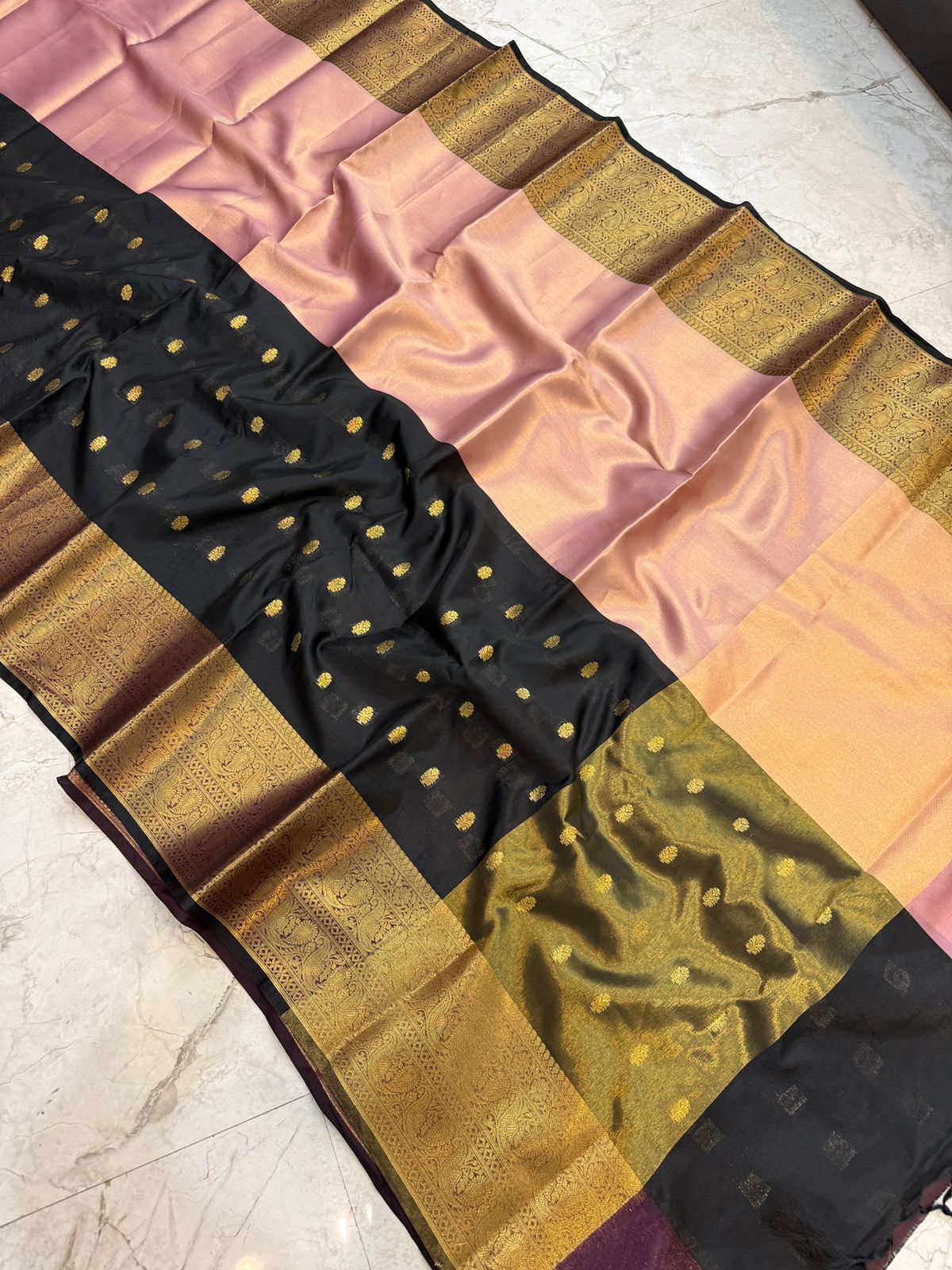 Banarasi Half & Half Tissue Silk Saree