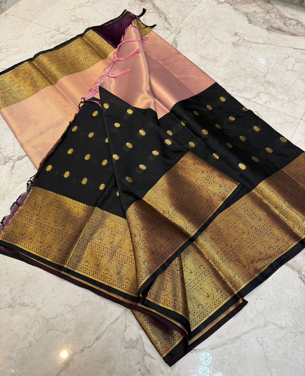 Banarasi Half & Half Tissue Silk Saree