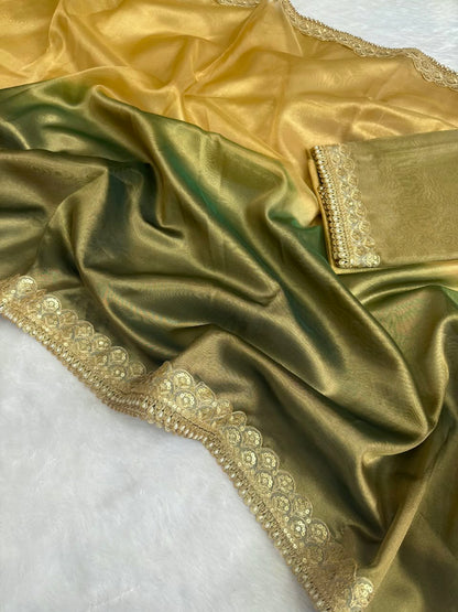 Banarasi Three-Tone Tissue Saree