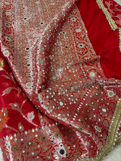 Premium Stone & Mirror Work Tissue Saree