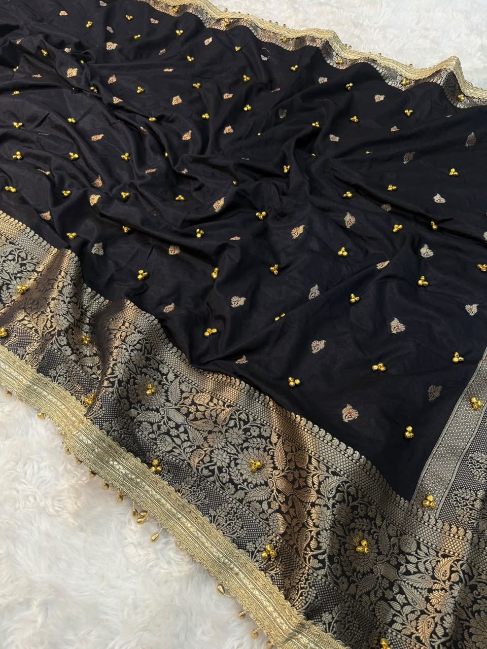 Soft Katan Silk Viral Ghungroo Saree