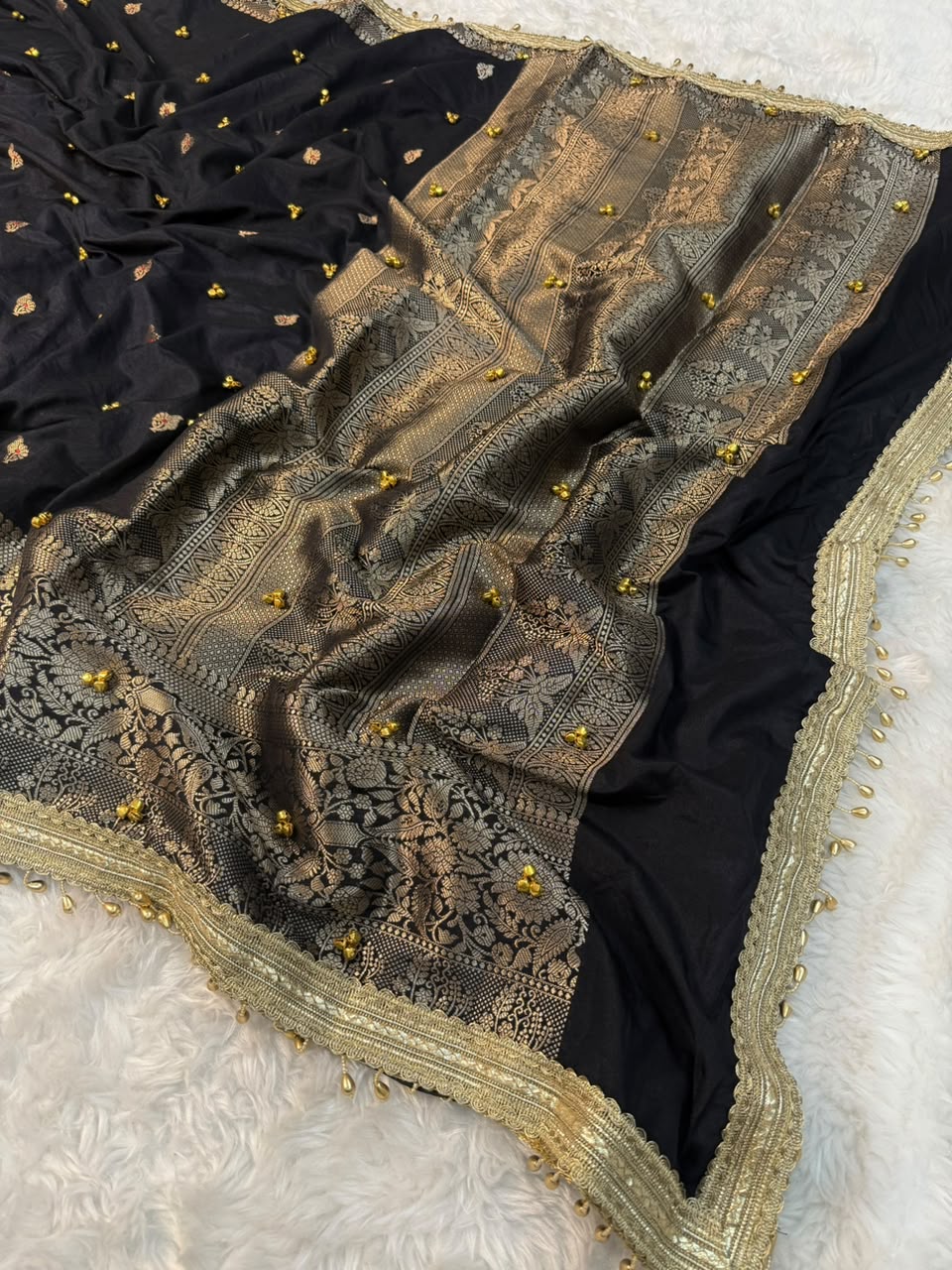 Soft Katan Silk Viral Ghungroo Saree