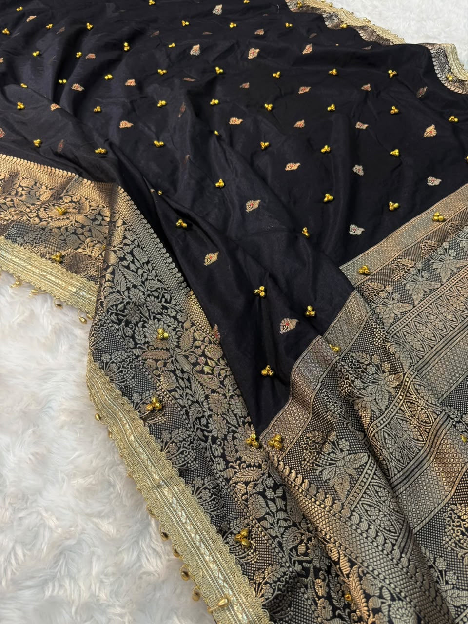 Soft Katan Silk Viral Ghungroo Saree