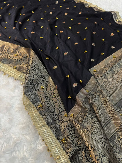 Soft Katan Silk Viral Ghungroo Saree