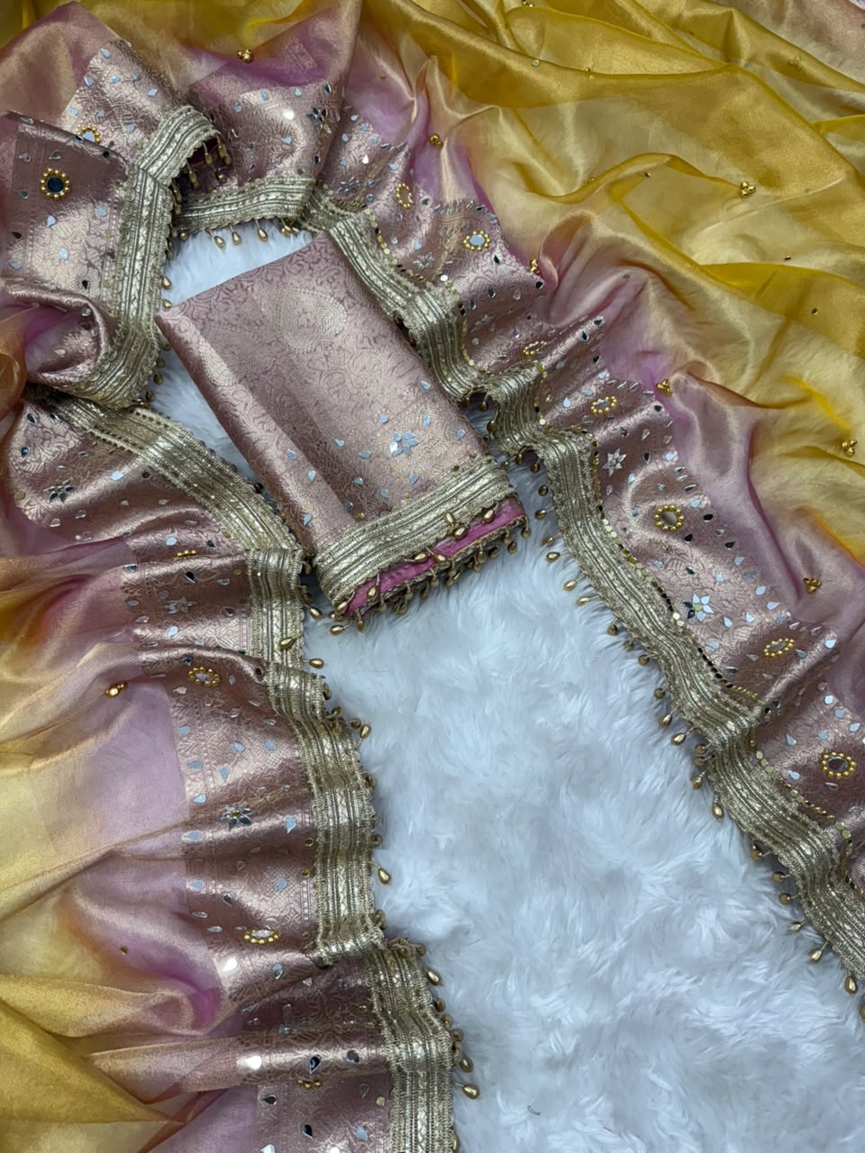 Viral Multitone Ghungroo Work Saree