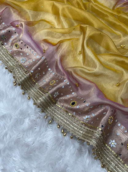 Viral Multitone Ghungroo Work Saree