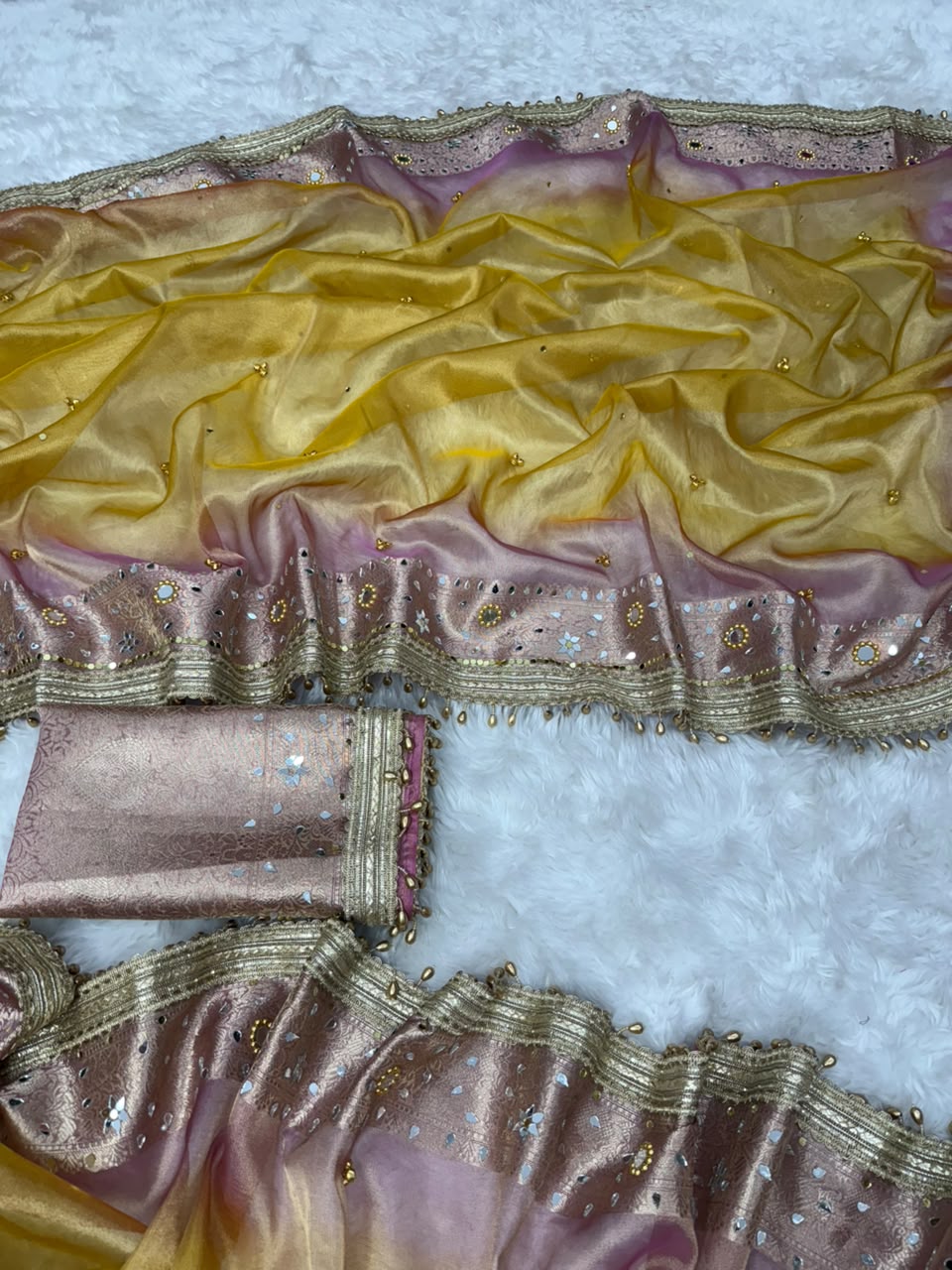 Viral Multitone Ghungroo Work Saree