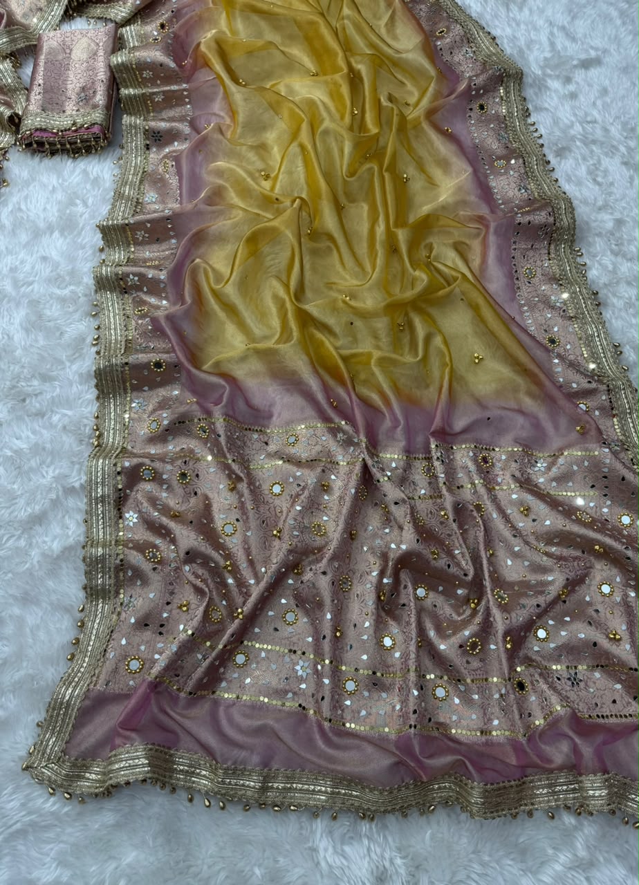 Viral Multitone Ghungroo Work Saree