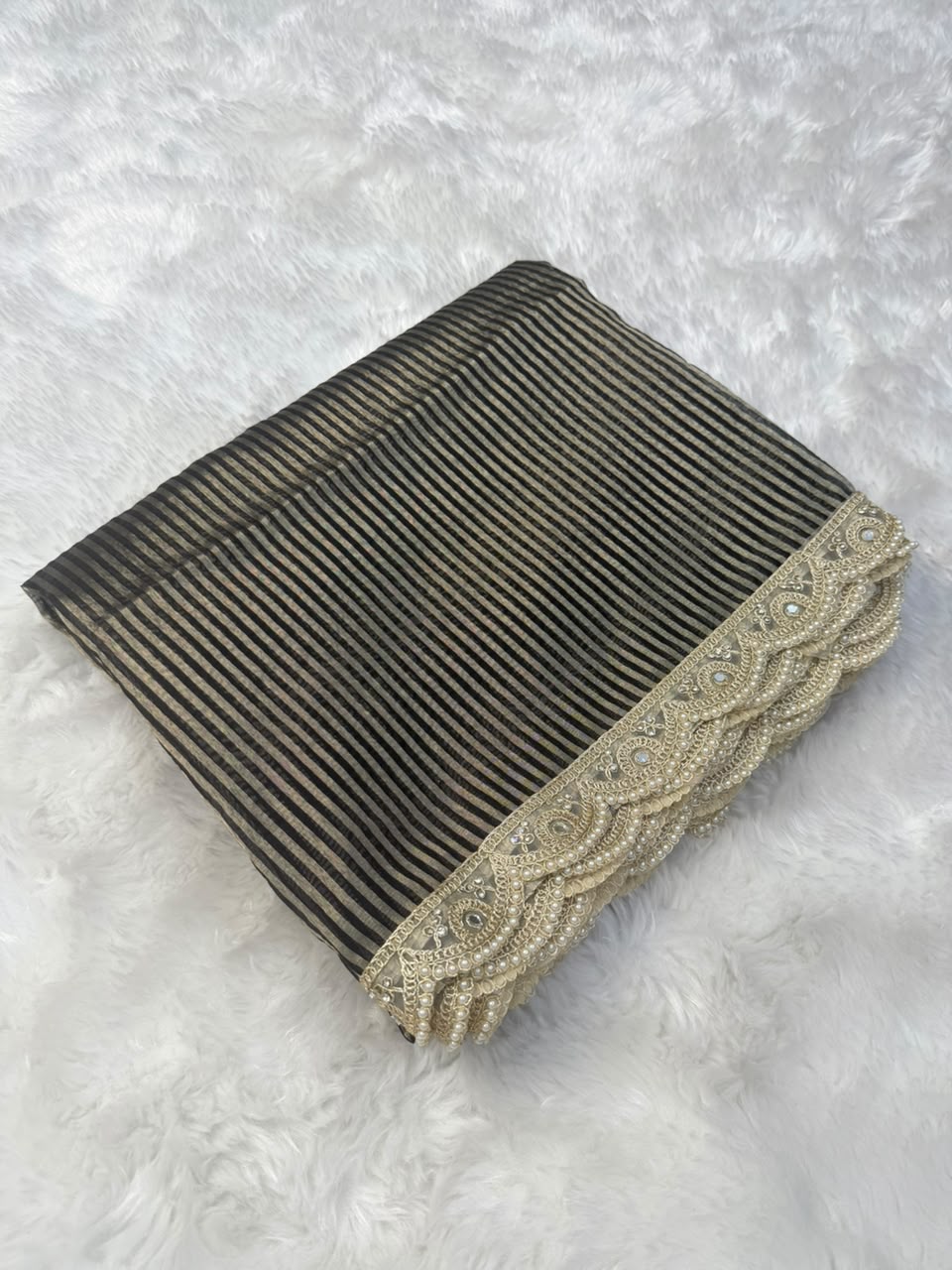 Black & Gold Luxury Tissue Saree
