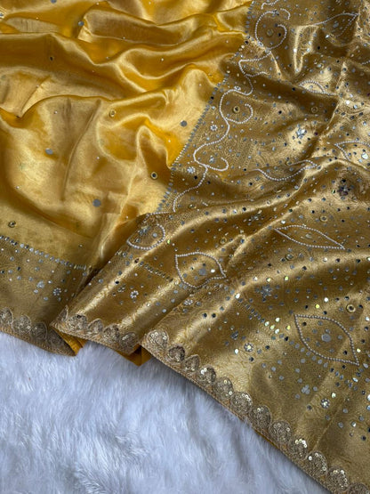 Royal Golden Tissue Saree