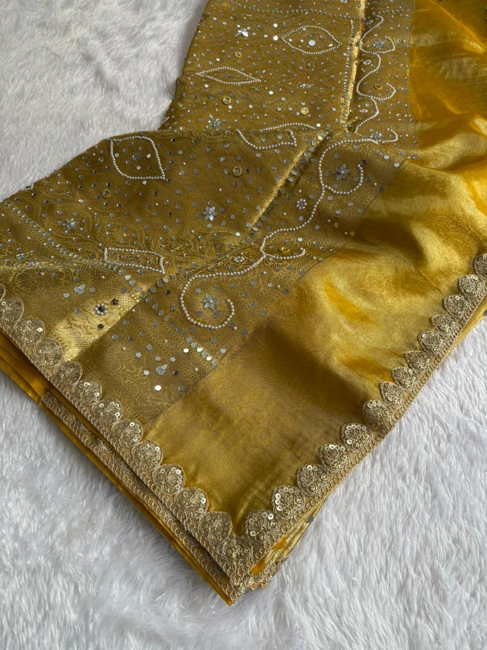 Royal Golden Tissue Saree